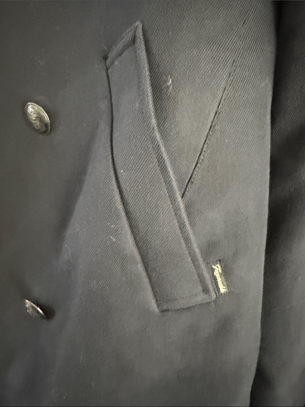 Faconnable Navy Double-Breasted Peacoat - Picture 8 of 10
